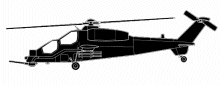 Silhouette image of generic A129 model; specific model in this crash may look slightly different