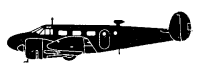 Silhouette image of generic BE18 model; specific model in this crash may look slightly different