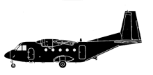 Silhouette image of generic C212 model; specific model in this crash may look slightly different
