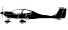 Silhouette image of generic DA40 model; specific model in this crash may look slightly different