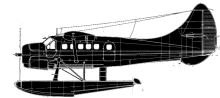 Silhouette image of generic DHC3 model; specific model in this crash may look slightly different