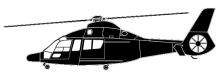 Silhouette image of generic EC55 model; specific model in this crash may look slightly different