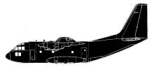 Silhouette image of generic G222 model; specific model in this crash may look slightly different