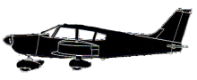 Silhouette image of generic P28B model; specific model in this crash may look slightly different