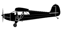 Silhouette image of generic PA14 model; specific model in this crash may look slightly different