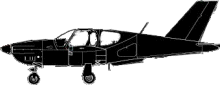 Silhouette image of generic TB20 model; specific model in this crash may look slightly different
