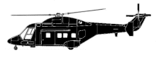 Silhouette image of generic WG30 model; specific model in this crash may look slightly different